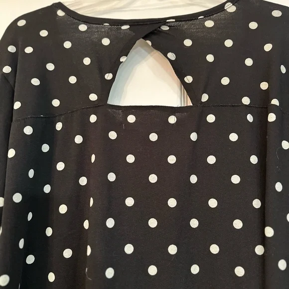 French Laundry Black and White Polka Dot Blouse - Picture 5 of 5